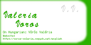 valeria voros business card