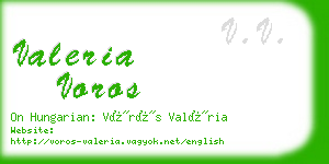 valeria voros business card